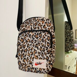Nike crossbody cheetah print bag